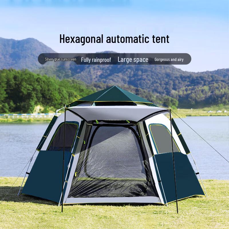 JGGP Outdoor Automatic Hexagon Camping Tent