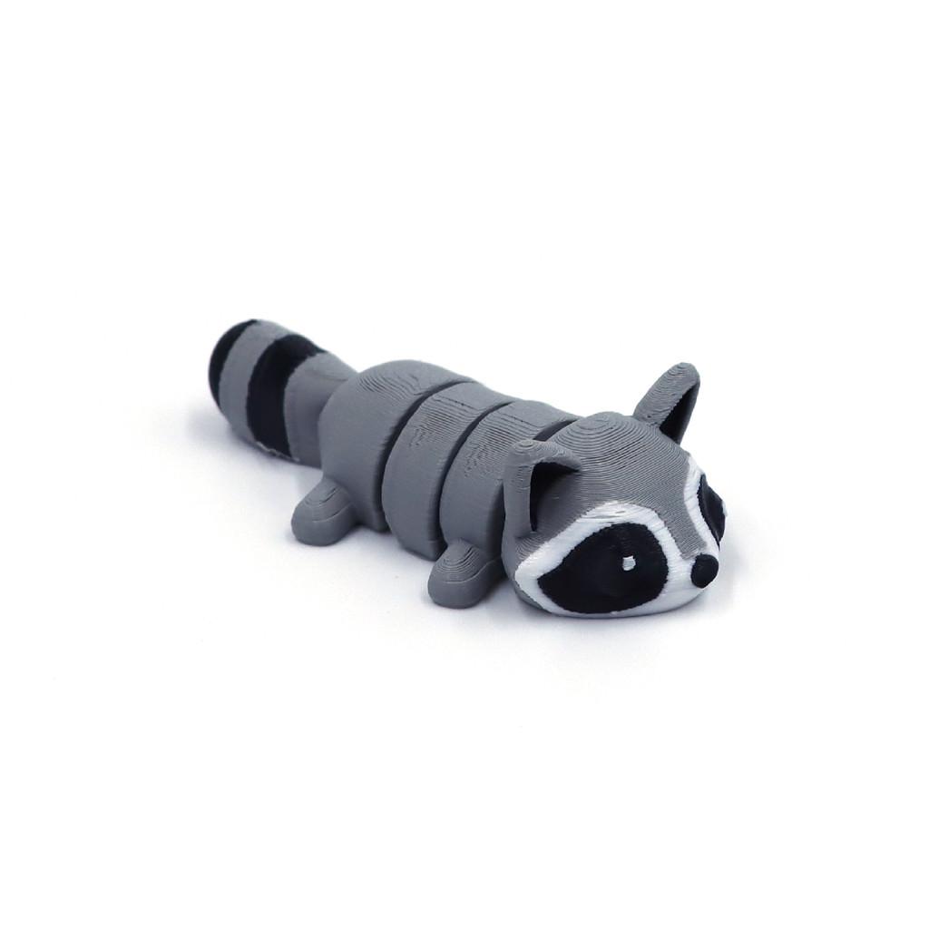 Printed Raccoon 3d Figurine With Trash Bin For Modern Home Decor Toys Gifts