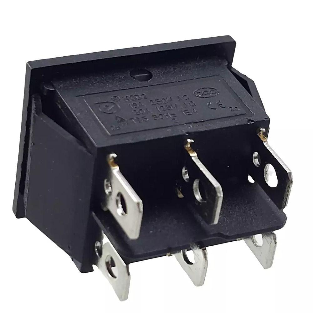 10pcs High Current Momentary Rocker Switch 6 Pin Terminals Push Button Switch Car