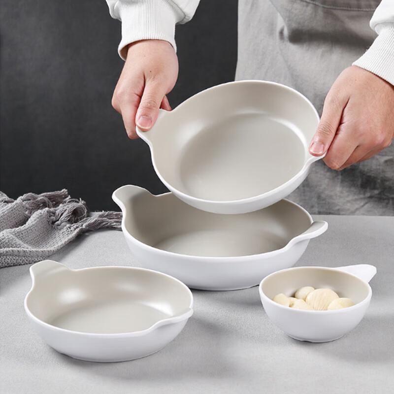 Jiubing Melamine Double-Handle Deep Serving Bowls