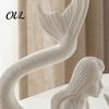 Micro Landscape Decoration 3D Printed Mermaid & Starfish Figurine, Exquisite Sculpture, Ocean Ornament for Fish Tank Theme Desktop Home Office