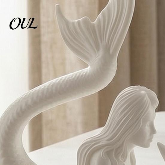 Micro Landscape Decoration 3D Printed Mermaid & Starfish Figurine, Exquisite Sculpture, Ocean Ornament for Fish Tank Theme Desktop Home Office