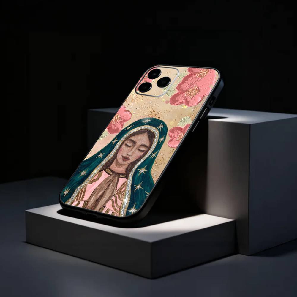 

G-Guadalupe Art V-Дева Мария Чехол для телефона Силиконовый Мягкий Для IPhone 17 16 15 14 13 12 11 X XR Plus Pro Max Plus iPhone12PRO