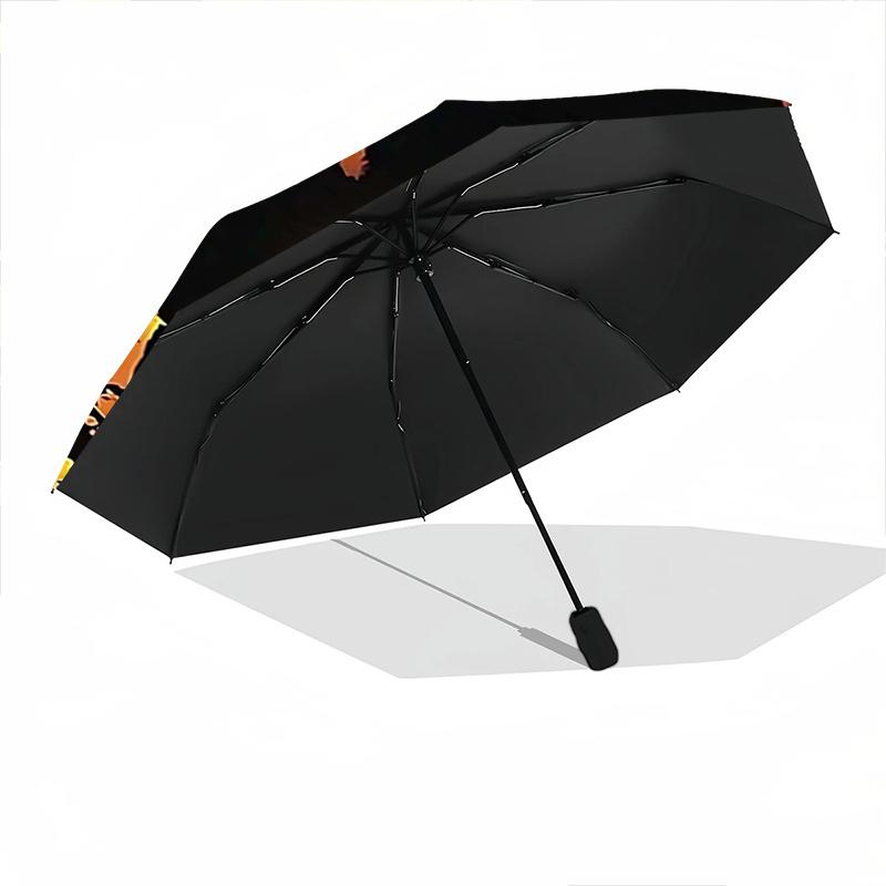 1pc Black Cat Bats Spiders Halloween Night Automatic Opening and Closing Folding - A Good Choice for Gifts, Fashionable and Convenient Umbrella With C