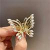 Transparent Zinc Zinc Alloy Korean Girl Butterfly Hair Claw Hair Accessories Pearl Hair Clip Grasping Clip