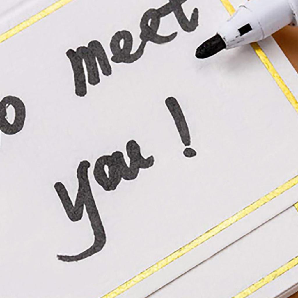 Pack of 50PCS Elegant Gold Bordered Blank Place Cards Name Cards for Weddings Banquets Dinners Parties and Festivals