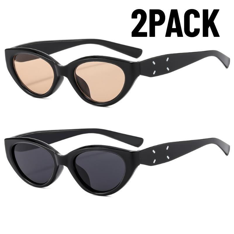 2PACK Fashion Classics Small Frame Cat's Eye Sunglasses Women Sun Glasses Men's Outdoor Fashion Eyewear UV400  Gifts