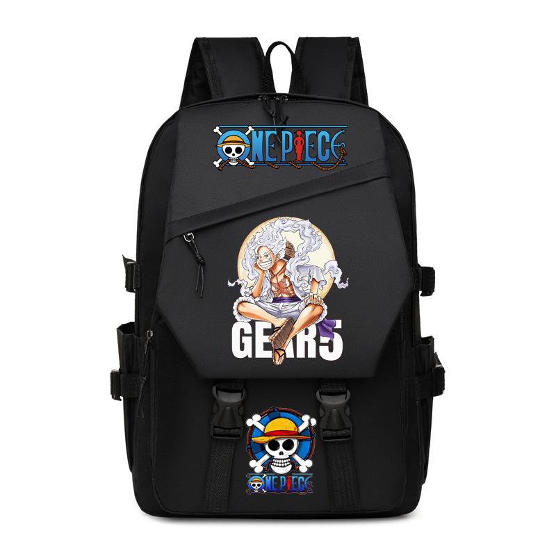 Zaino One Piece per Adolescenti Studenti Grande Capacità Stampa Anime Borsa Scolastica Moda Casual Daypack
