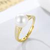 Pearl Ring 925 Silver Jewelry Accessories Open Finger Rings for Women Wedding Birthday Engagement Promise Party Gift Wholesale