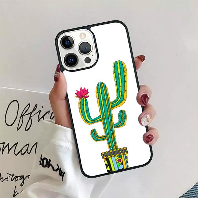 Plants Cactus Banana lamas Phone Case Cover For iPhone 17 Air 15 16 14 13 12 Pro Max 11 Pro Max Plus Coque Shell