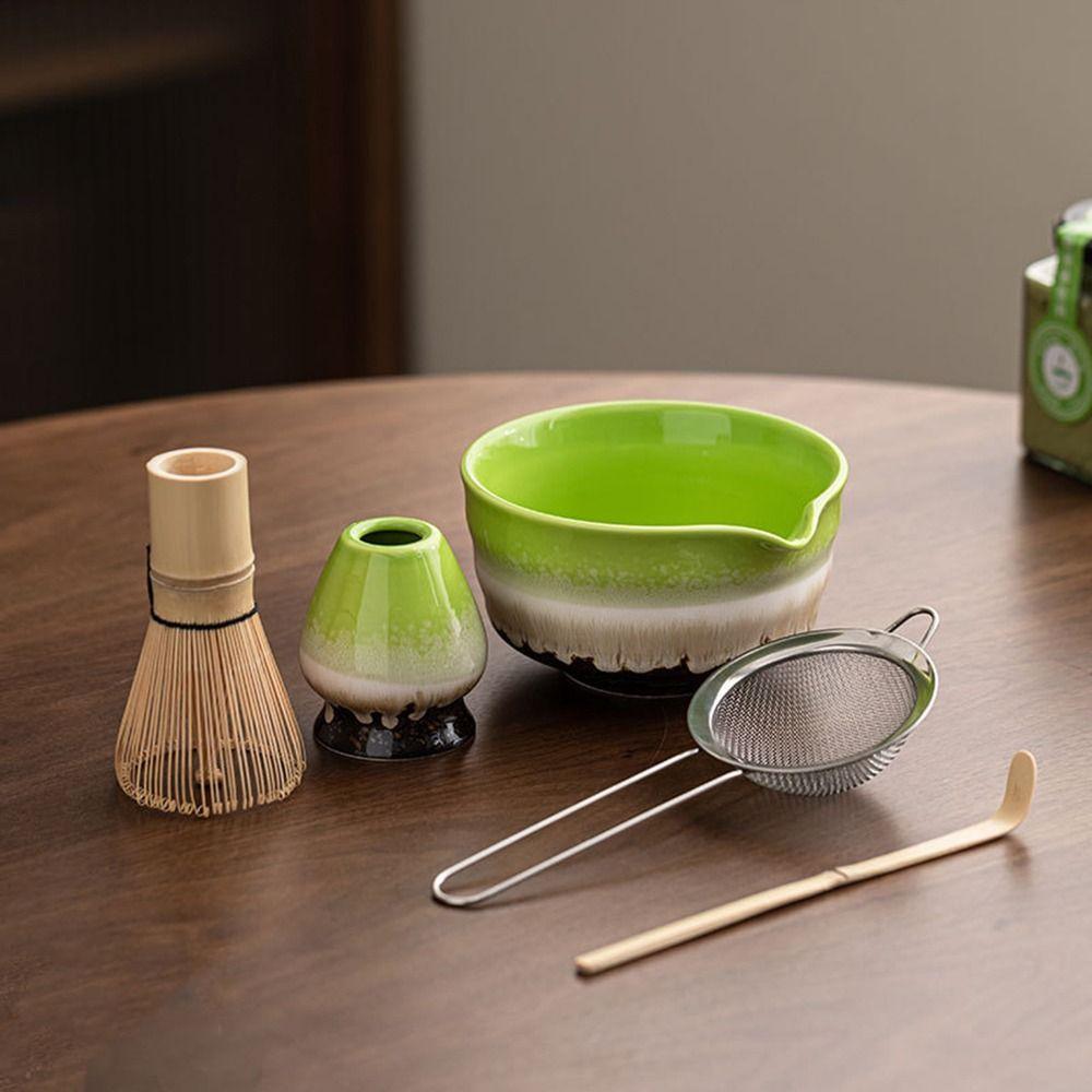 5Pcs/Set Tea Sticks Japanese Matcha Tea Set Reusable Chasen Traditional Matcha Gift  Home Brewing