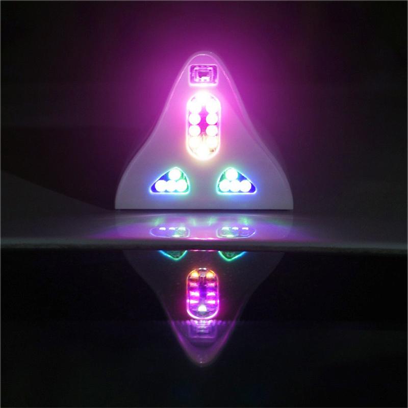 Universal Shark Fin Antenna Light for Cars Solar LED Anti-Collision Warning Lights Exterior Accessory for Automobile Modeling