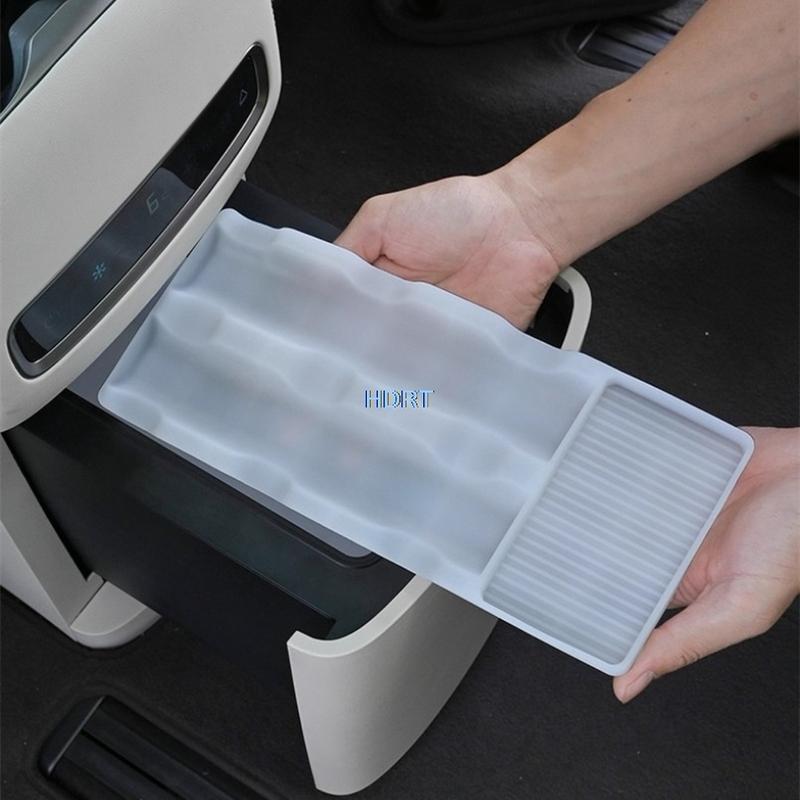 Car Style Fridge Cup Holder Pad Storage Box Cover Fit For BYD Denza D9 2024 + Protector Decoration Accessories Interior Sticker