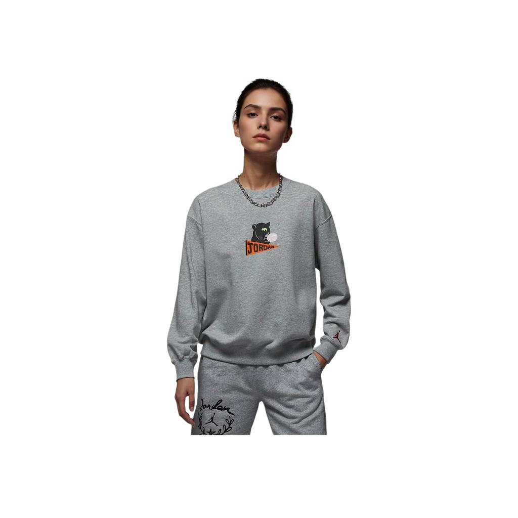 Jordan Brooklyn Fleece Bequem Weich Rundhals Langarm Sweatshirt Damen sweatshirt Dunkelgrau HV1749-063