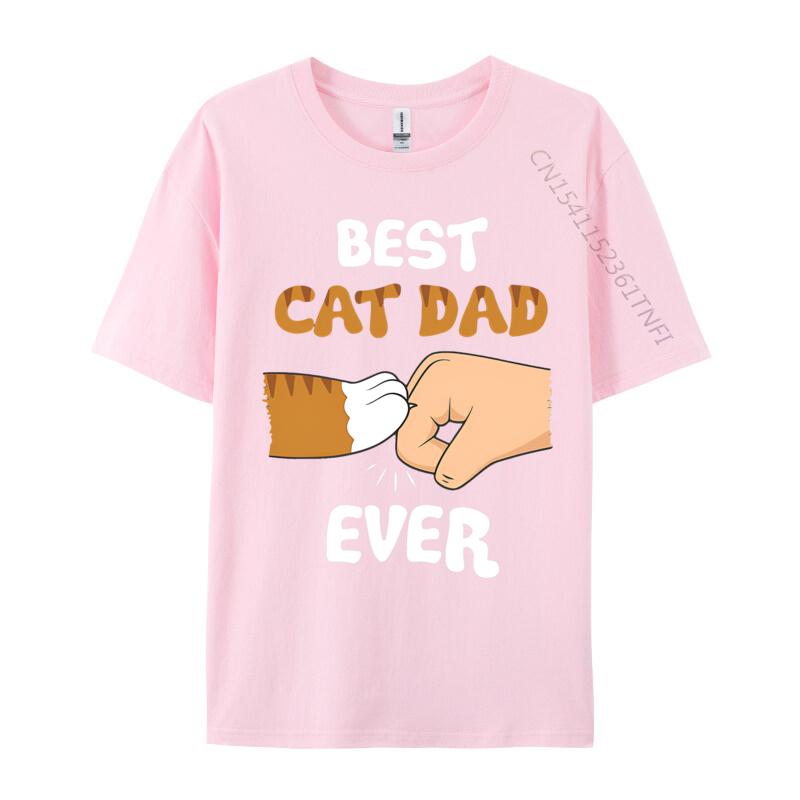T-Shirt für Männer Bester Katzenpapa aller Zeiten Vatertag T-Shirts Baumwolle Oberteile T-Shirts Rundhals Herrenbekleidung Übergröße
