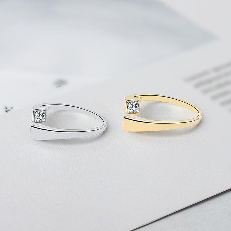 Tancise Classic 925 Sterling Silver  Zircon Ring Ladies Jewelry Wedding Promise Party Gift