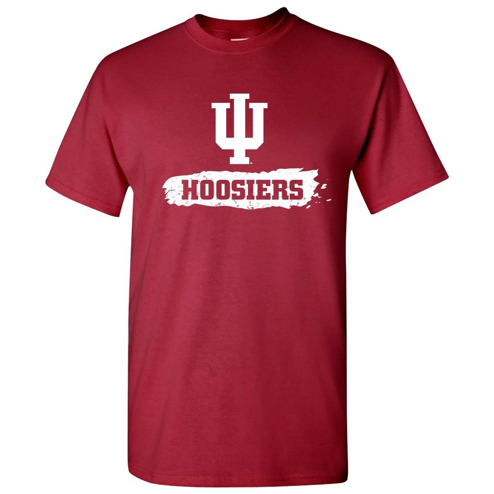 Indiana Hoosiers Paint Stroke Logo Short Sleeve T-Shirt - Cardinal 4XL
