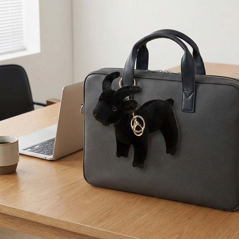 Roztomilý Mini Živý Přívěsek Kozy Měkká Plyšová Panenka Kozy Cool Klíčenka