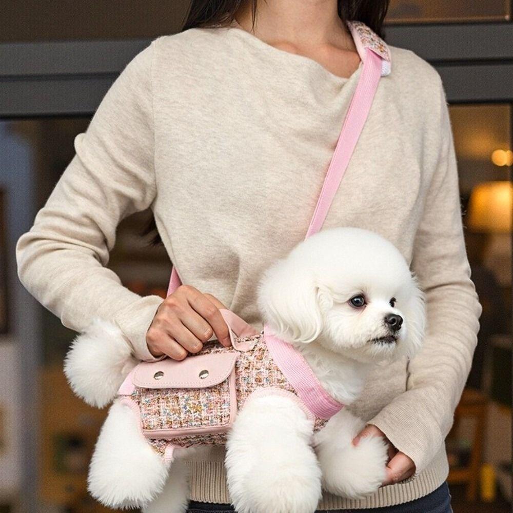 with Leash Handle Pet Traction Backpack Elegant Cat Carrier Bag Dog Horizontal Backpack Small Dogs