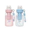 Water bottle summer new cartoon cat plastic cup straw cup portable rope water cup student school large capacity straw cup