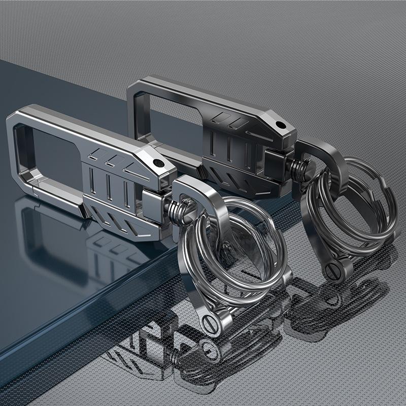 High-End Metal Car Keychain Pendant for Men - Luxury Gift Key Ring