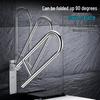 Wall-Mounted Folding Toilet Handrail for Elderly - ABS Stainless Steel