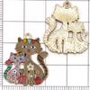 10 Color Enamel Alloy Cartoon Cat Charms Pendants for DIY Jewelry