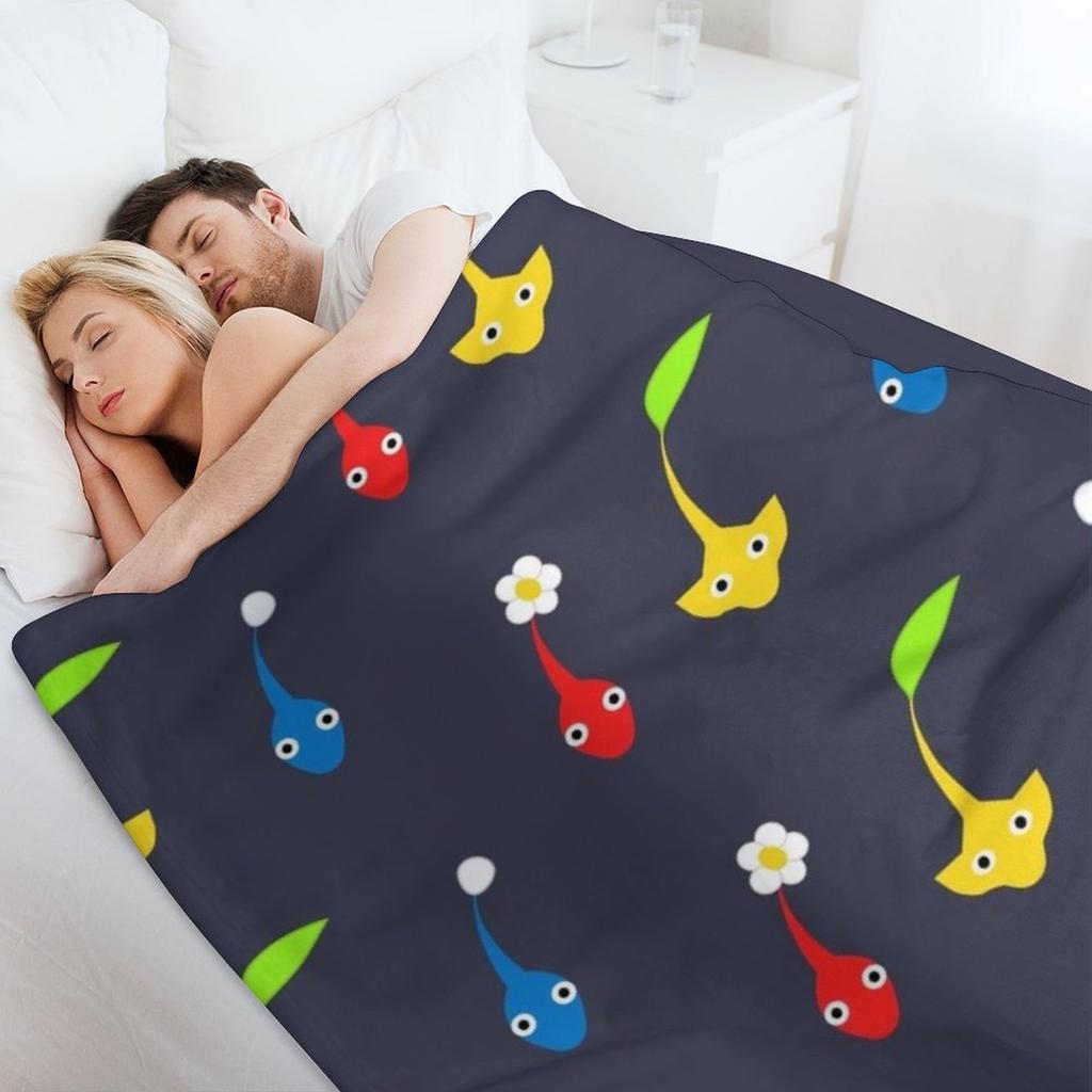 Pikmin characters Throw Blanket manga Blankets Sofas Of Decoration Hair funny gift Blankets