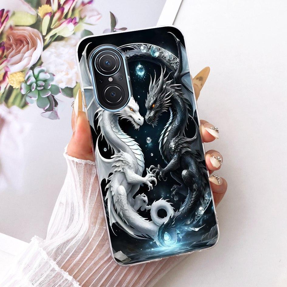 For Huawei Nova 9 SE Case JLN-LX1 JLN-LX3 Cover Cool Tiger Lion Cartoon Soft TPU Phone Shell For Huawei Nova 10 SE BNE-LX1 Funda