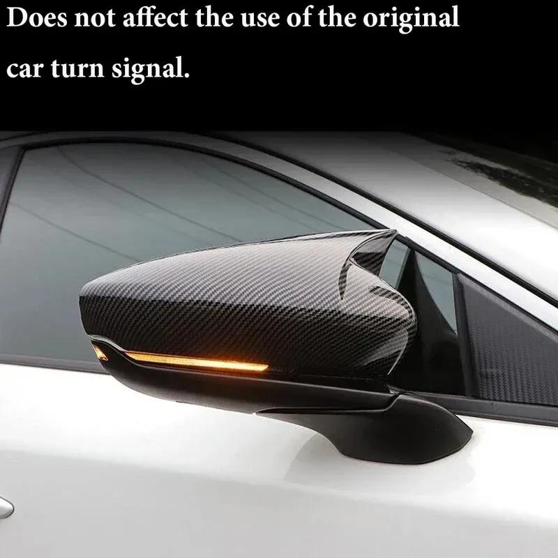 For Mazda 3 Axela      Car Rearview Side Mirror Cover Wing Cap Exterior Door Housing Trim Adhesive Sticker