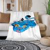 1pc Blue Cat with Bird HatCartoon Blanket,Portable Throw for Travel , All-Season Cozy Blanket,Ideal Gift for Christmas, BirthdaysPB039