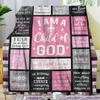 "I Am A Child of God" Christian Blanket – Inspirational Religious Gift for Women, Catholic Spiritual Comfort Throw