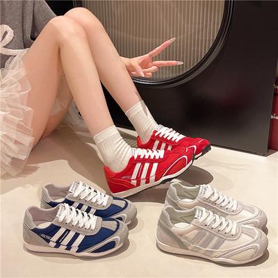 Internet Celebrities Popular Summer Thin German Training Shoes Women's 2025 New Casual Sports Shoes Soft Sole Light Red Forrest Gump Shoes