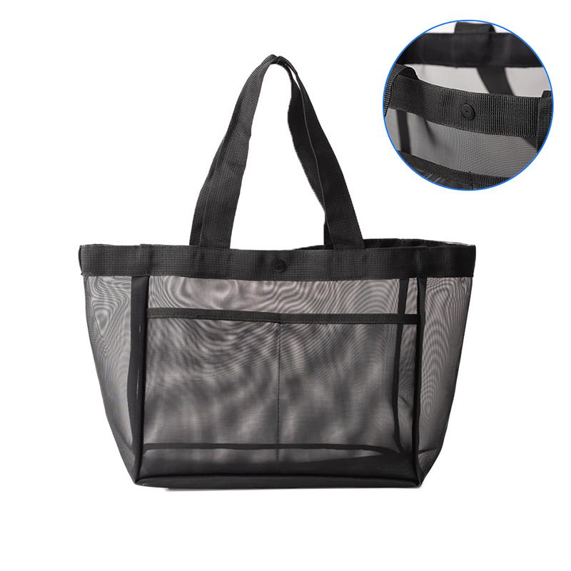 Fashion Women Tote Bag Shopping Bag Female Portable Large Capacity Beach Tote Mesh Storage Handbag