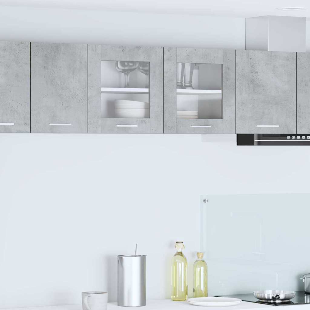 Wall Cabinet Concrete Grey and White 80 x 31 x 40 cm Engineered Wood