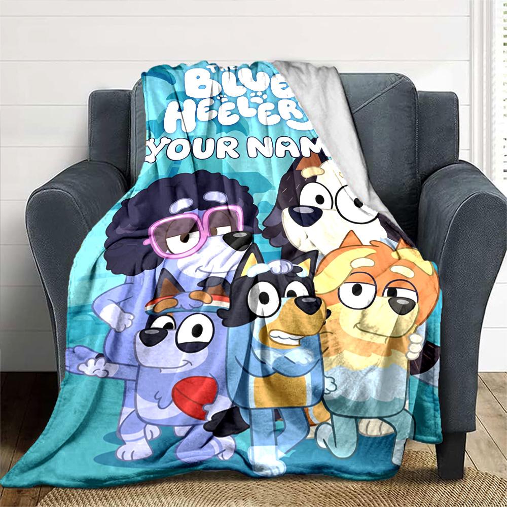 Bluey Personalized Name Blanket Throw Personalized Blanket Durable Comfort Perfect for Home Decor Sofa Bedding Picnics for All Occasions