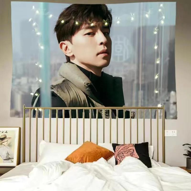 Celebrity support tapestry polyester wall hanging Kpop style fan decoration bedroom dormitory photos wall background decoration