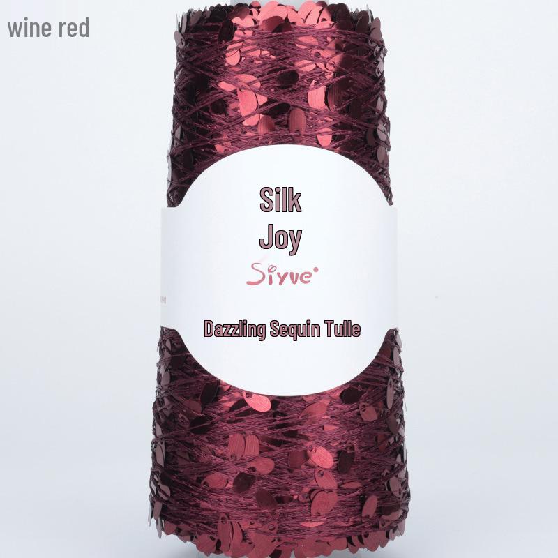 Siyue Silk Color Point Yarn: Dazzling Sequin Wool with Water Drop Sequins for DIY Hand Knitting
