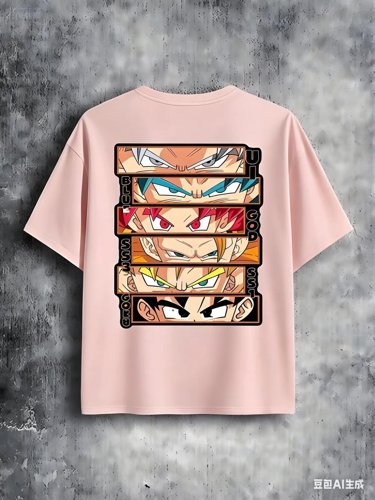 2026 Summer New Anime Casual Trendy Graphic Tee Tops, Dragon Ball Goku Printed T‑shirt for Kids 3‑12Y Women And Men T-shirt
