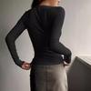 2026 Autumn/Winter Women's Ribbed V-Neck Slim-Fit Knitwear Top