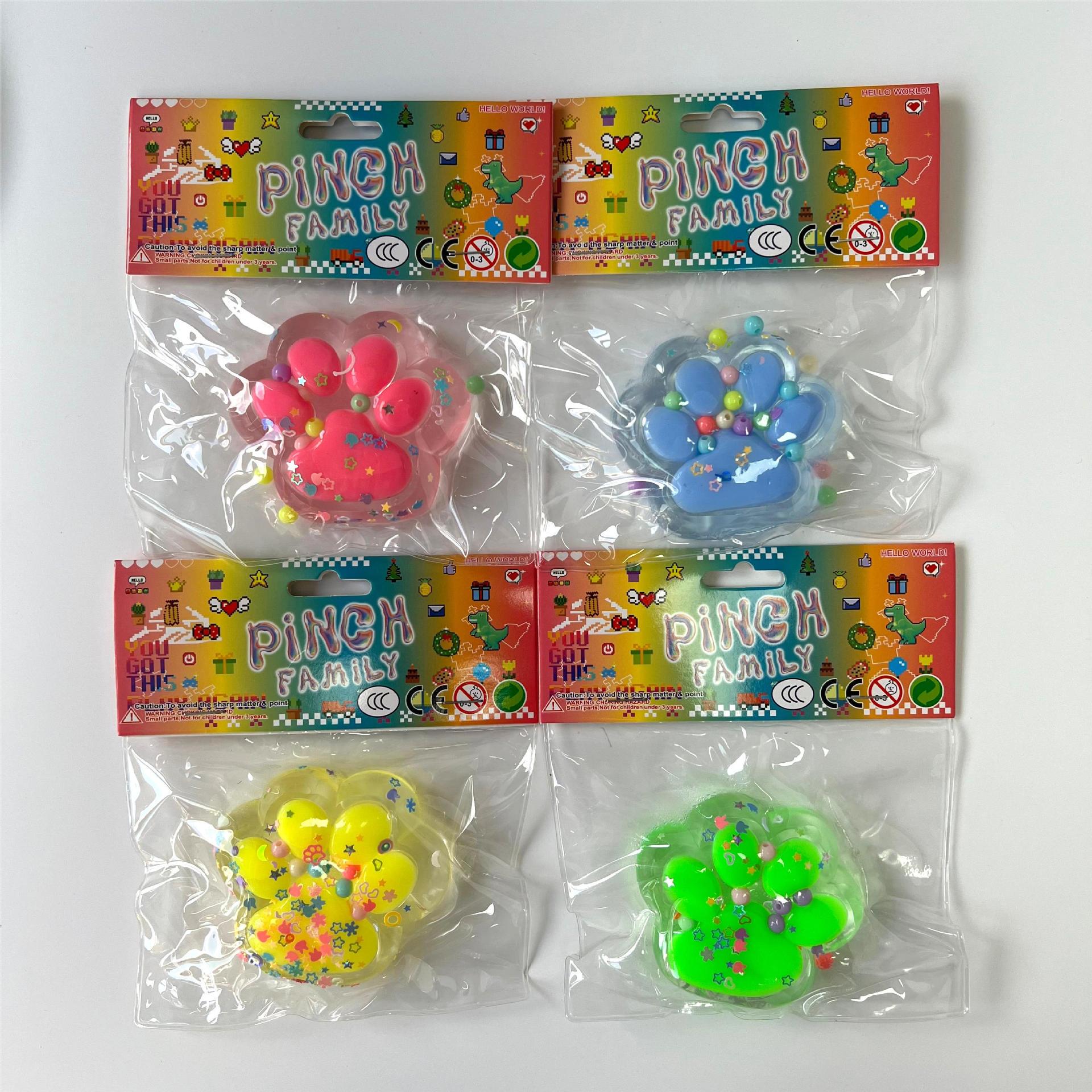 Креативная антистресс-игрушка  Кошачья лапка в звездном небе  - Четырехцветный ТПР