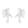 Stainless Steel Hip-Hop Punk Smiley Face & Cupid Angel Earrings