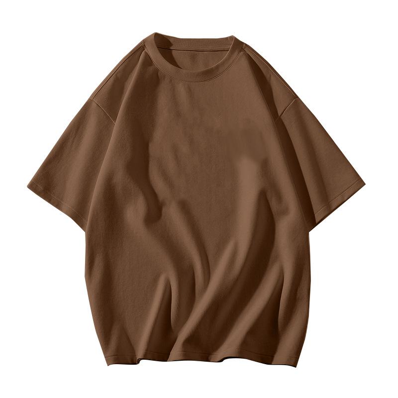 Sommer Übergroßes T-Shirt Herren Damen Unisex Koreanisch 210G Baumwolle Kurzarm Basic T-Shirt Locker Oberteile Unifarben Hip Hop Y2K T-Shirts