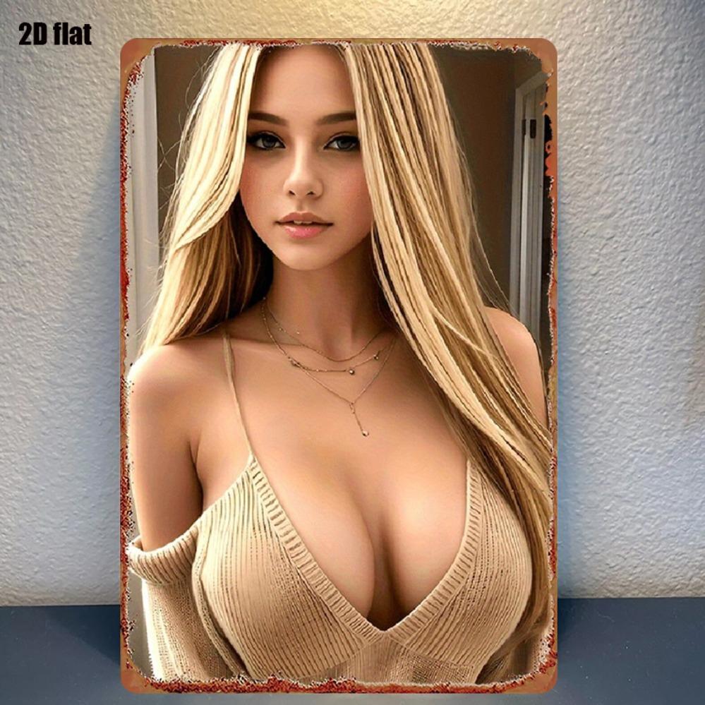 

Golden Girl Metal Wall Art Sign D Iron Wall Decor for Home Garage Cafe Garden Bar Birthday Gift x Inch 20x30cm（7.8x11.8inch）