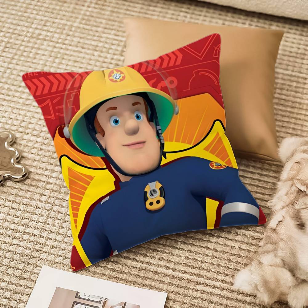Niedlicher Anime F-Feuerwehrmann S-Sam Kissenbezug Hausstaubmilbenabweisend Unsichtbarer Reißverschluss Sofa Bett