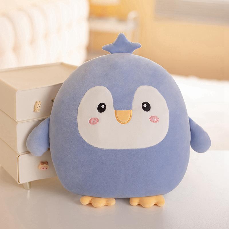 36cm Cute Animal Plush Toy Small Penguin Dinosaur Fox Capybara Dog Panda Bear Pillow Soft Sofa Bed Decoration Gift