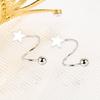 Spring Stud Earrings for Women Simple Personality Ear Bone Stud Niche Design High-Grade Elegant Heart Earrings