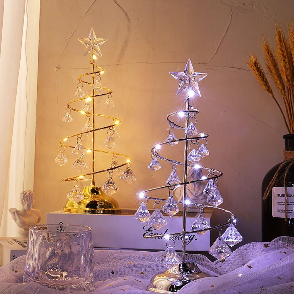 Crystal Pendant Christmas Decorative Light 3 Size Optional Night Light  Home Ornament