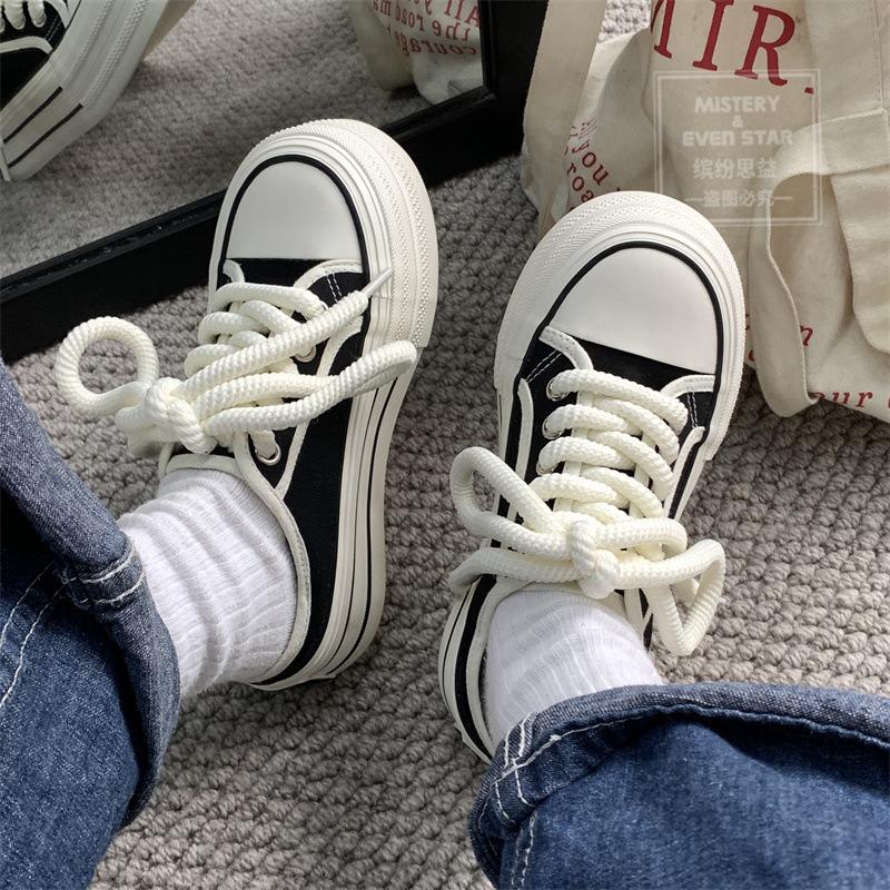 Colorful ideas, new products are on sale, new summer thick-soled two-and-a-half-drag canvas shoes 1318
