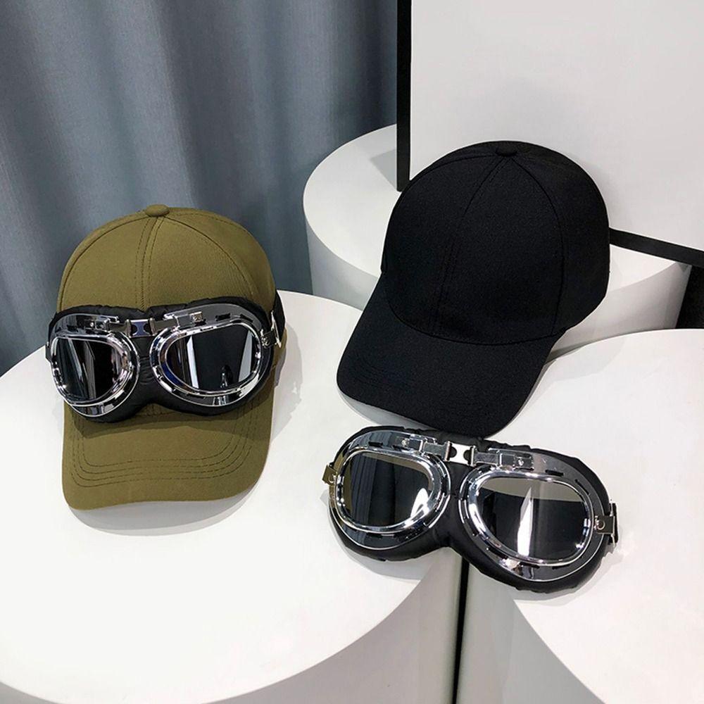 Vintage Baseball Cap With Sunglasses Washed Cap New Dad Hat Summer